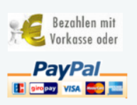 Bezahlen mit Vorkasse oder Paypal